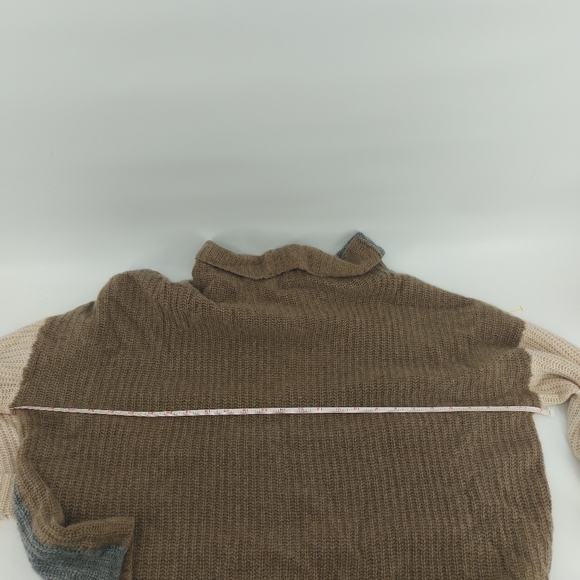 Nordstrom Signature Cashmere Colorblock Cowlneck Sweater Oversized Small - Picture 4 of 8